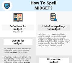 Objects which help you concentrate. How To Spell Midget And How To Misspell It Too Spellcheck Net