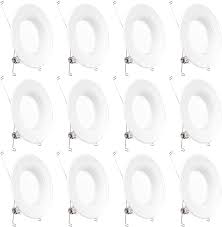 Sunco wafer thin led slims feature: Sunco Lighting 12 Pack 5 6 Inch Led Recessed Downlight Baffle Trim Dimmable 13w 75w 6000k Daylight Deluxe 965 Lm Damp Rated Simple Retrofit Installation Ul Energy Star Amazon Com