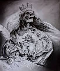Mi Santa Muerte Skull Artwork Skull Tattoo Design Skull