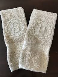 Monogrammed Hand Towel Initial Hand Towel Decorative Towel Personalized Wedding Gift Anniver Monogrammed Hand Towels Decorative Towels Embroidery Gifts