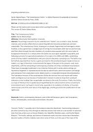 Any sales or other uses of this document are expressly forbidden, without the specific consent of the author(s). Pdf The Contemporary Gothic