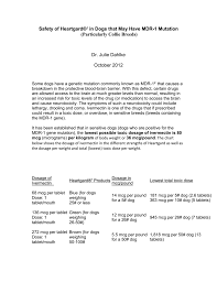 Safety Of Heartgard 1 In Dogs That May Have Mdr