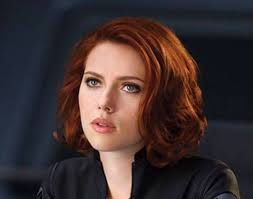 Scarlett Johansson's short red hair as Black Widow in The Avengers Age of  Ultron. So classic.