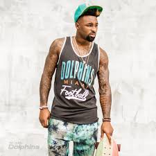Juice Keeps It Cool In The Men S Junk Food Black Miami Dolphins Timeout Tank Top And Throwback Cap Miami Dolphins Dolphins Miami Dolphins Players