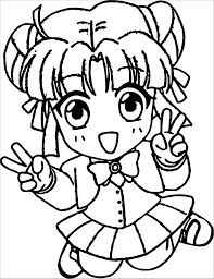 See more ideas about coloring pages, coloring books, anime. Cute Anime Girl Coloring Page Coloringbay