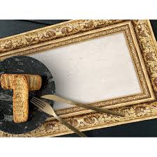Like stone and ceramic, it is incredibly beautiful and Gold Frame Vinyl Placemat