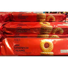 Hot Sale Uk Marks Spencer Jam Sandwich Creams Biscuits Cookies Halal Shopee Malaysia