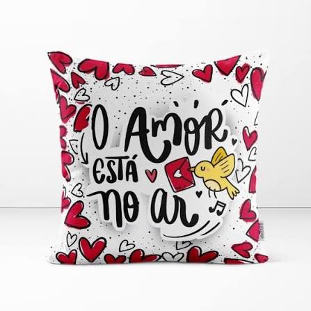 Almofada Dia dos Namorados O Amor Está no Ar - Novadecora