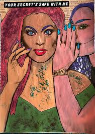 Your Secret's Safe with Me 👀🎨 She's bold. She's layered. She knows  everything—and won't spill a drop. New acrylic piece just dropped. Come  confess. 😉 #ArtWithAttitude #YourSecretsSafeWithMe #AcrylicQueen