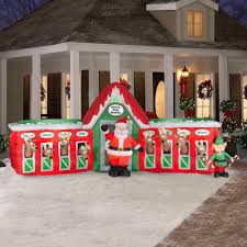 Rangifer before moore wrote a visit from saint nicholas (a.k.a. 12 Ft Airblown Lighted Santa In Stable With 8 Reindeer Scene 87575 At The Home Depot Christmas Inflatables Christmas Yard Decorations Santa And Reindeer