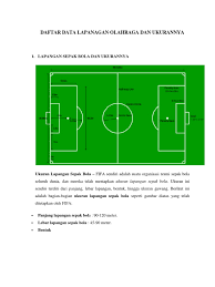 Berikut ini merupakan teknik dasar sepak bola adalah. Lapangan Dan Ukurannya