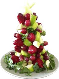 Stick the bamboo skewer into the floral foam like this. 3 Fun Fruity Christmas Tree Ideas Little Day Out