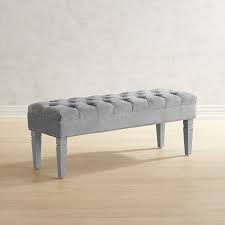 Hayworth Vanity Bench Grey Benches Weathered Oak Bench