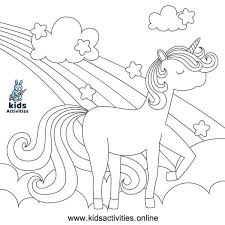 The detail in the unicorn mane would be best tackled with colored pencils or thin markers. Rainbow Coloring Pages For Kids Free Printables Kids Activities