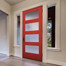 Check spelling or type a new query. Builders Choice 36 In X 80 In Elite Left Hand 4 Lite Satin Etch Contemporary Unfinished Fiberglass Prehung Front Door With Brickmould Hdxd184615 The Home De Front Door Door Design Contemporary Door