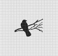 Small Bird Cross Stitch Pattern Cross Stitch Pattern Pdf Raven Cross Stitch Patterns Cross Stitch Bird Cross Stitch