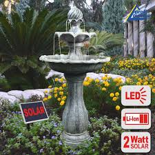 Gartenbrunnen Brunnen Solar Brunnen Zierbrunnen Vogelbad Wasserfall Gartenleuchte Teichpumpe Springbrunnen Wasserspiel Fu Gartenbrunnen Springbrunnen Brunnen