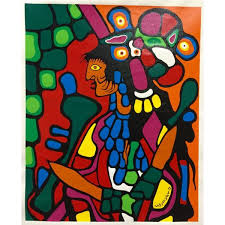 Värmevallningar som får den kallaste vinterdag att kännas som en sommardag i sahara och torra slemhinnor som irriterar? The Great Earth Mother 1976 Norval Morrisseau Wikiart Org
