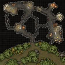 The goblin cave is a dungeon filled with goblins located east of the fishing guild and south of hemenster. Plug N Play Full Encounter Goblin Cave Details In Comments Dndmaps