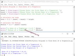 The parallel sides a and b are called bases, and h is the altitude or distance between the bases. Python Program To Find Area Of A Trapezoid Laptrinhx