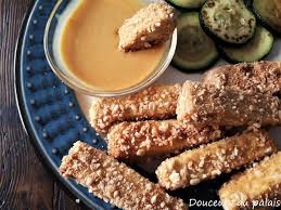 Douceurs Au Palais Batonnets De Tofu Croustillant Sauce Moutarde Mie Tofu Croustillant Sauce Moutarde Miel Idee Repas Vegetarien