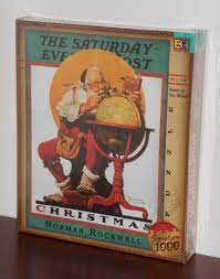 Sealed jigsaw puzzle norman rockwell the tattooist puzzles of. Santa At The Globe 1000 Piece Jigsaw Puzzle Buffalo Games Norman Rockwell Saturday Evening Post Nib Norman Rockwell Rockwell Buffalo Games