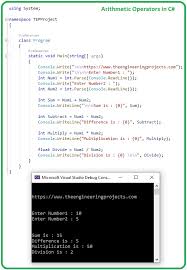 If you're just using literal values like 150 and 100, c# is going to treat them as integers, and integer math always rounds down. Common Operators In C The Engineering Projects
