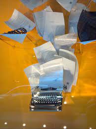 Nyc Louis Vuitton Window Display 2013 With Chrome Typewriter And Flying Pages Photo By Joanie Ballard Window Display Window Decor Display