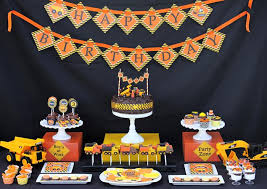 Black, orange and yellow balloons. Kara S Party Ideas Construction Party Planning Ideas Supplies Ideas Cake Decorations