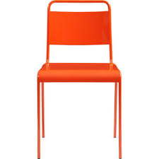 Lucinda Orange Stacking Chair In Outdoor Furniture Cb2 Dining Room Furniture Modern Modern Outdoor Chairs Round Outdoor Dining Table