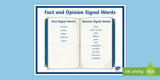 Check spelling or type a new query. Fact And Opinion Signal Words Poster