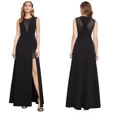 New Bcbgmaxazria Bcbg Valentine Metallic Gown Long Prom Black Dress Sz 6 Ebay Prom Dresses Gowns Dresses Maxi Dress Prom