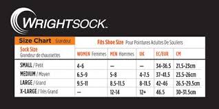 wrightsock sizing chart care instructions