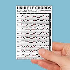 Ukulele Chords Cheatsheet Laminated And Double Sided Pocket Reference Large 6x9