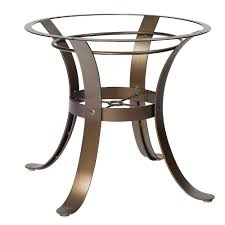 French dining table round dining table with metal and wrought iron base. Woodard Cascade Wrought Iron Dining Table Base 2w4800