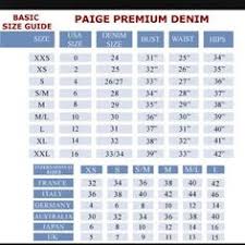 Paige Jeans Size Chart Www Bedowntowndaytona Com