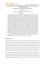 Dengan demikian, tujuan negara dengan poin memajukan kesejahteraan umum dapat dicapai. Pdf Pemberdayaan Untuk Meningkatkan Taraf Hidup Di Kampung Adat Cireundeu Cimahi