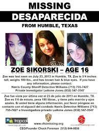Missing Brown Hair Blue Eyes Blue Hair Harris County Sheriff