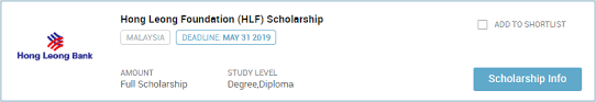Hong leong bank berhad (please specify branch). Complete List Of Local And Overseas Scholarships Still Open Now
