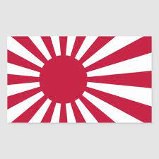 Four Imperial Japanese Navy Ensign Rectangular Sticker Zazzle Com Japan Flag Flag Decal Vintage Posters
