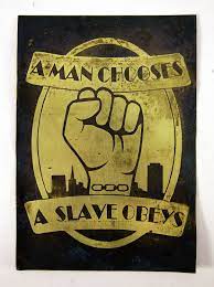 A Man Chooses A Slave Obeys, Bioshock Inspired Art, Metal Artwork. A  Groundbreaking New Way to Display Your Preferred Art. Poster - Etsy