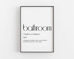 Bathroom Signs Bathroom Wall Art Definition Wall Decor Bathroom Art Bathroom Poster Rust Bathroom Signs Bathroom Posters Bathroom Art