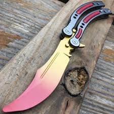 Maybe you would like to learn more about one of these? Csgo Fade Upgraded Butterfly Slaughter Balisong Trainer Knife Megaknife