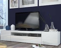 Offre est valable jusqu'au 20.06.2021. Meuble Tele Design Blanc Laque Avec Led Galena Hcommehome