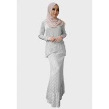 Bk716 Baju Kurung Moden Organza Polka Dot Fashion Organza Baju Kurung