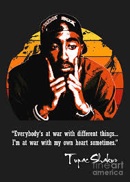 Whatever you see you gotta keep a sense of humor; Tupac Shakur Quotes Digital Art By Long Jun