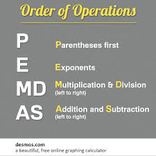 Order Of Operation P E M D A S Order Of Operations Pemdas Gre Math