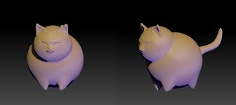 Обучение по 3D моделированию с 0 для начинающих: делаем котика-обормотика  поэтапно в программе Zbrush. ЧАСТЬ 1 - 19.02.25 18:45 | Пикабу