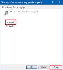 2 Ways To Enable Clear Virtual Memory Pagefile At Shutdown
