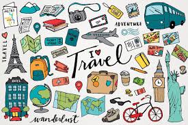 travel clipart hand drawn illustrations digital download etsy travel clipart how to draw hands travel doodles travel clipart hand drawn illustrations
